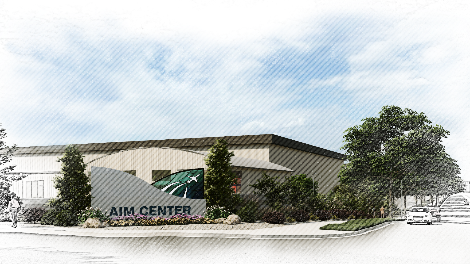 Rendering of AIM Center at Tri-Cities Airport
